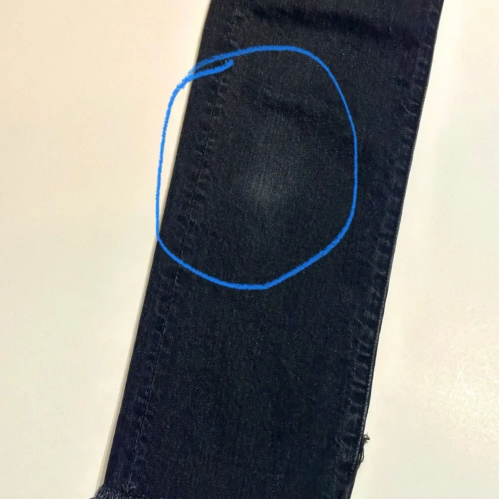 Mother Superior Jeans Black Size 25 The Scrapper Cuff Ankle Fray Who’s Sorry Now - Picture 8 of 14